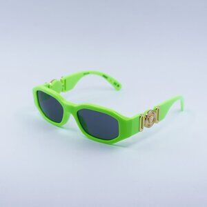 Versace Kids VK4429U 536987 Sunglasses Green Geometric Frame, Dark Grey Lenses